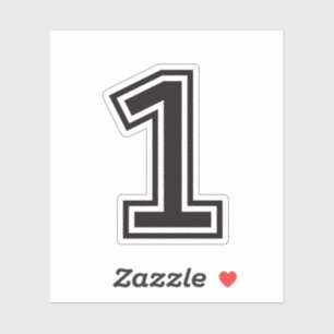 Number one 1 sporty college font