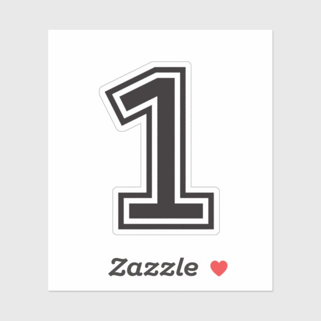 Number one 1 sporty college font (Sheet)