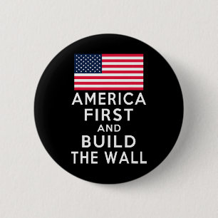 Number One Again And Build A Wall 6 Cm Round Badge