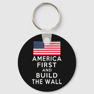 Number One Again And Build A Wall  Key Ring