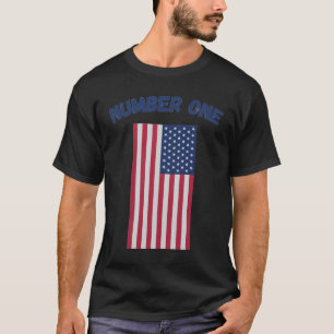 Number One American flag Patriotic Collection1 T-Shirt