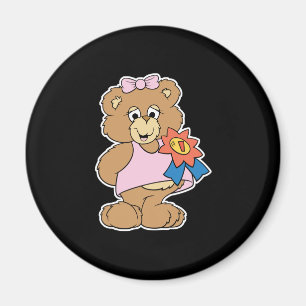 Number One Award Girl Bear Magnet