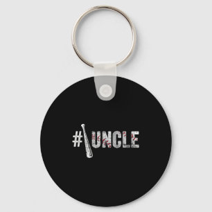 Number One Baseball Uncle Fathers Day Funny Baseba Key Ring