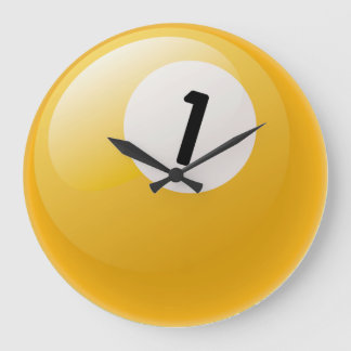 Number One Billiards Ball Clock