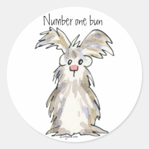 Number One Bun - Cartoon Rabbit Sticker