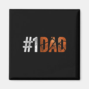 Number One Bysketbyll Dad From Son For Fathers Day Magnet