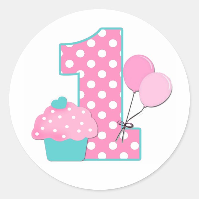 Number One Classic Round Sticker (Front)