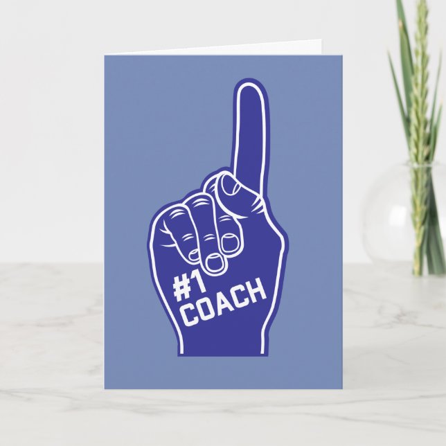 Number One Coach Foam Finger Card (Front)