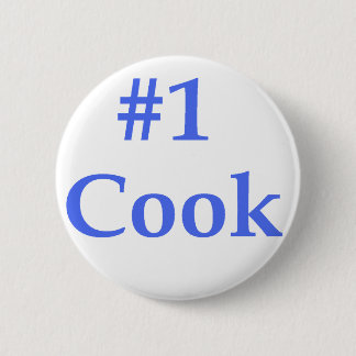 Number One Cook 6 Cm Round Badge