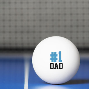 Number One Dad Blue and Black Father's Day Ping Pong Ball