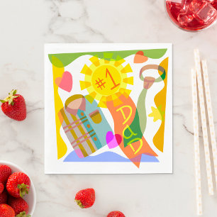 Number One Dad Napkins