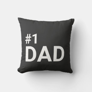 Number One Dad Simple Minimalist Modern Gift Cushion