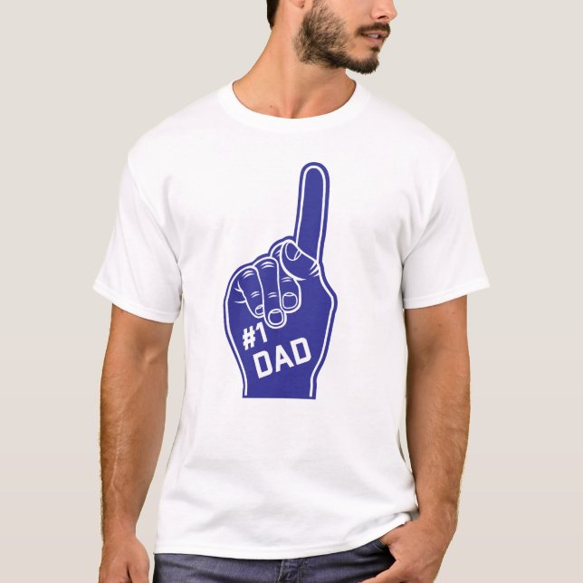 Number One Dad Sporty Foam Finger T-Shirt (Front)
