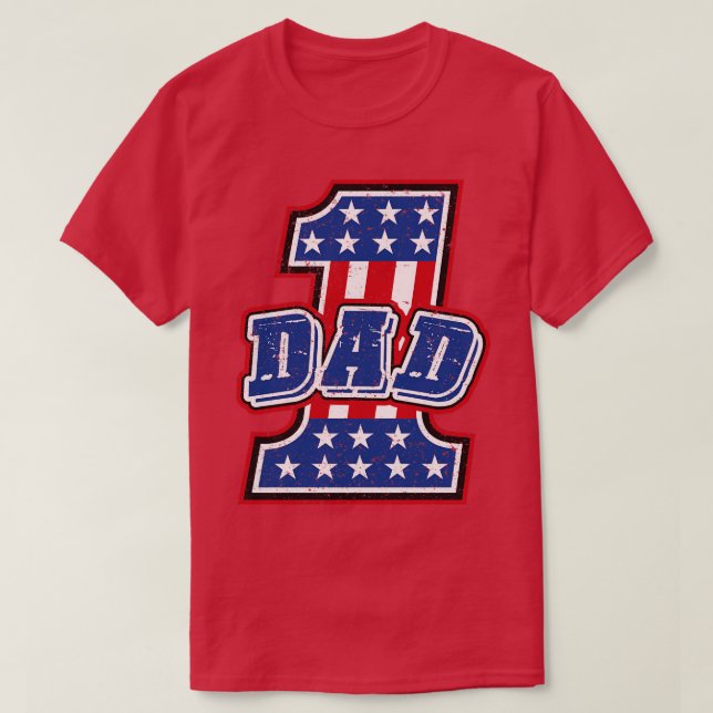 number One Dad T-Shirt (Design Front)