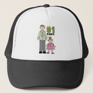 Number One Daddy Blonde Girl Trucker Hat