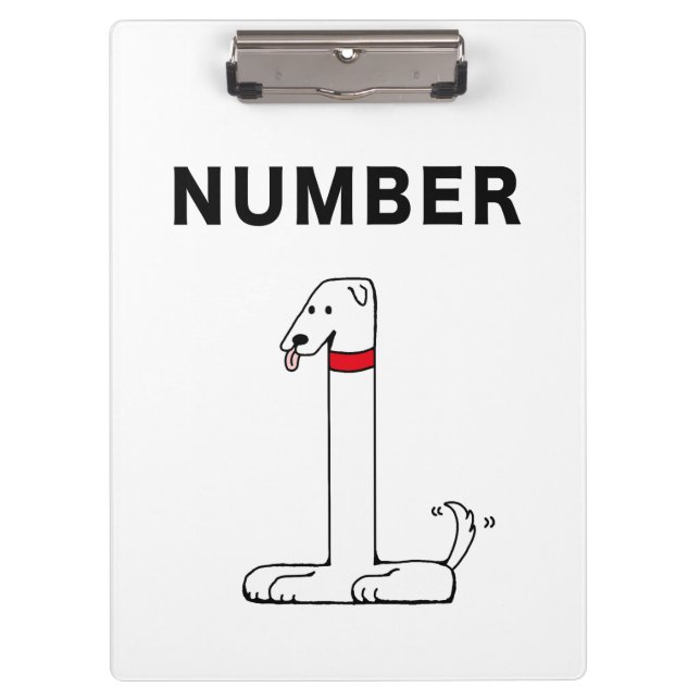 Number One Dog Clipboard (Front)