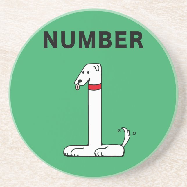 Number One Dog Coaster (Front)
