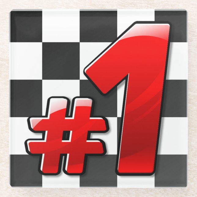 NUMBER ONE GLASS COASTER (Front)
