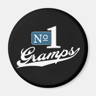 Number One Gramps (White) Magnet