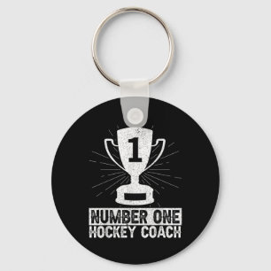 Number One Hockey Coach Ice Hockey Field Hockey Tr Key Ring