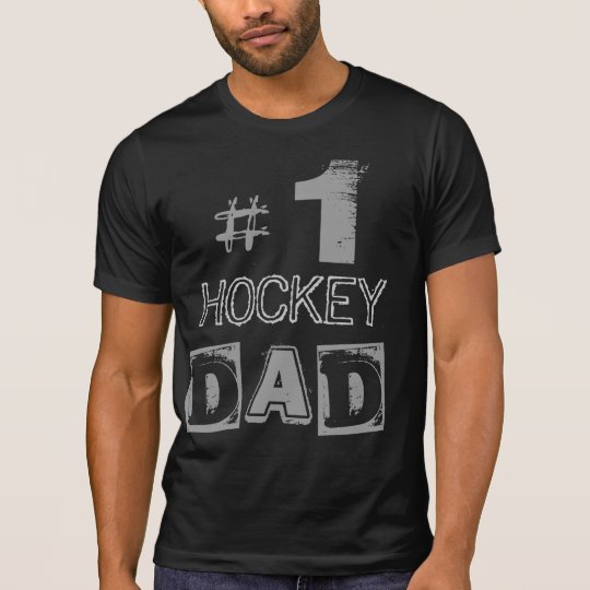 Number One HOCKEY Dad Grunge Raglan T-Shirt