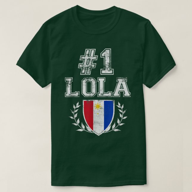 Number One Lola Filipino Grandmother  T-Shirt (Design Front)