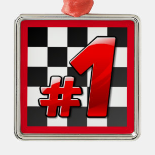 NUMBER ONE METAL TREE DECORATION