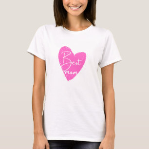 Number One Mum Pink Heart Mothers' Day T-Shirt