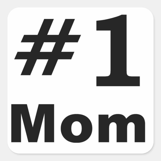 Number One Mum Square Sticker (Front)