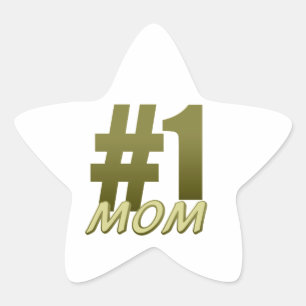 Number One Mum Star Sticker