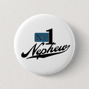 Number One Nephew 6 Cm Round Badge