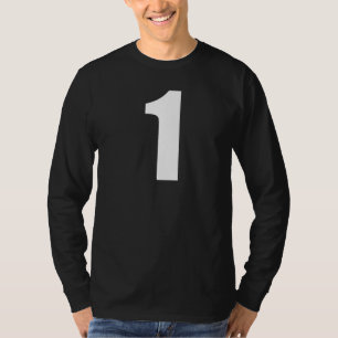 Number One Numeral 1 Plain White Numbers Premium T-Shirt