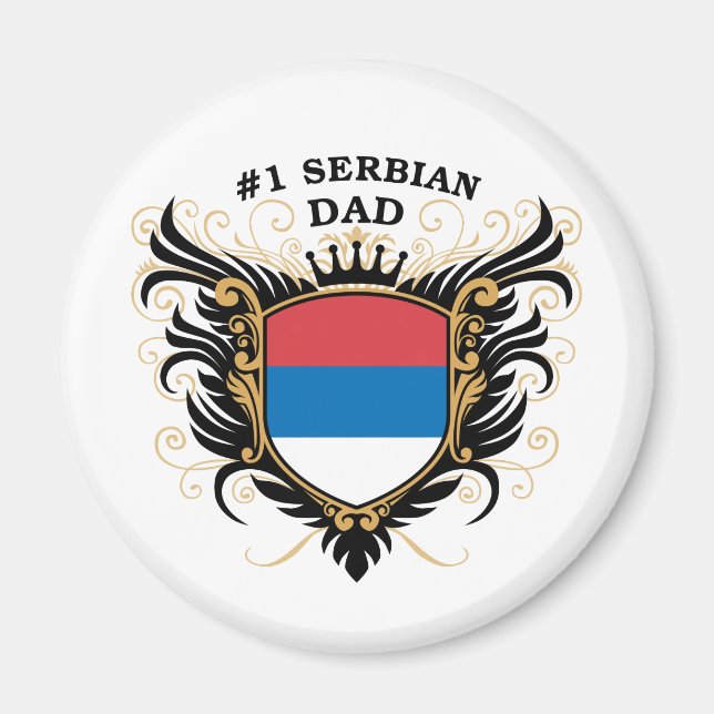 Number One Serbian Dad Magnet (Front)