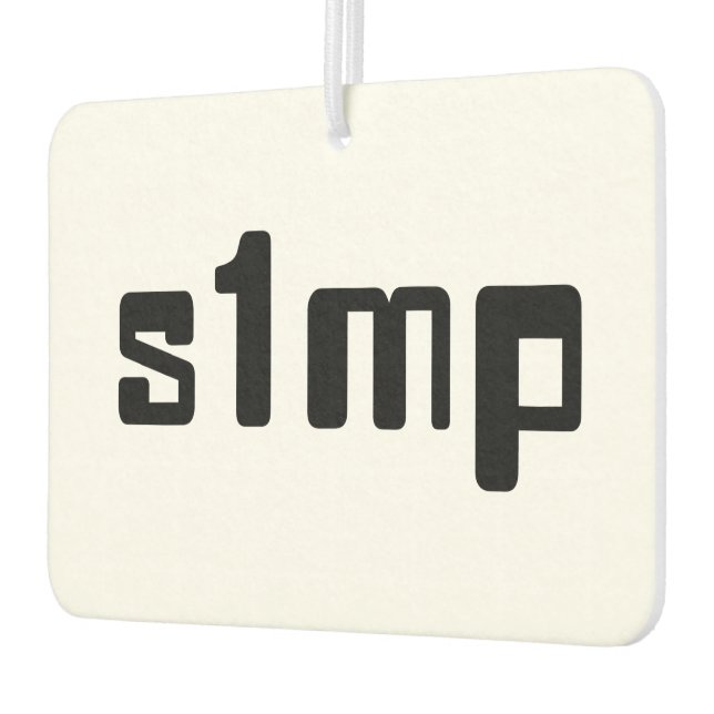 Number One Simp Car Air Freshener (Left)