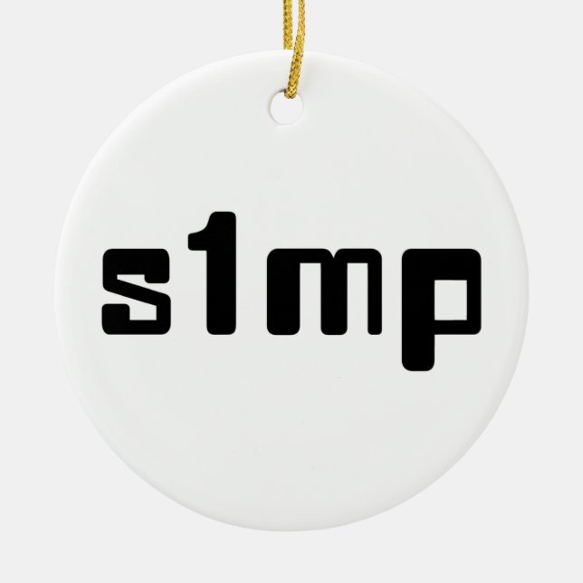Number One Simp Ceramic Tree Decoration (Front)