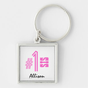 Number One Sister Custom Name Gift Item Key Ring