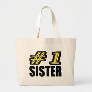 Number One Sister Large Tote Bag