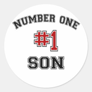 Number One Son Classic Round Sticker
