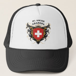 Number One Swiss Grandpa Trucker Hat