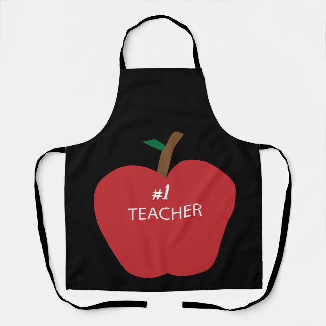 Number One Teacher Apron (Front)