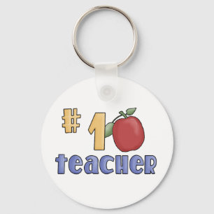 Number One Teacher Key Ring
