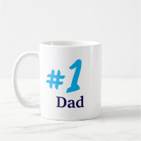 Number one text light blue Father’s Day