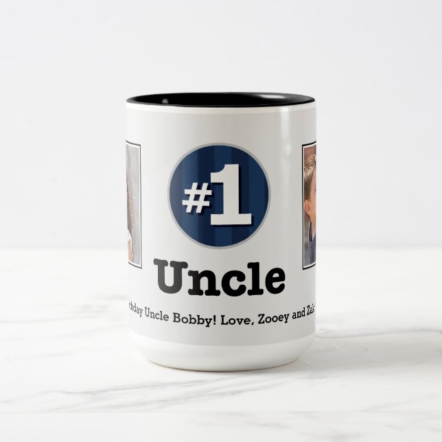 Number One Uncle 2 Custom Photo Mug (Center)