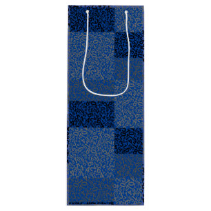 Number pattern 01 w Dblue BG Wine Gift Bag