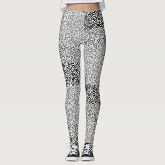 Number pattern 01 w LGrey BG Leggings