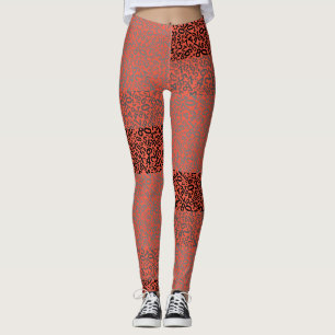Number pattern 01 w Orange BG Leggings