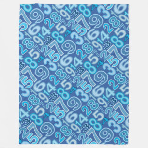 Number Pattern Fleece Blanket
