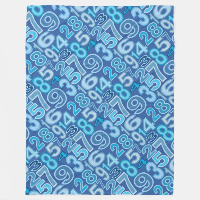 Number Pattern Fleece Blanket (Front)
