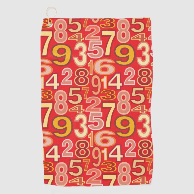 Number Pattern Golf Towel (Front)