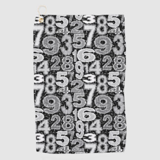 Number Pattern Golf Towel